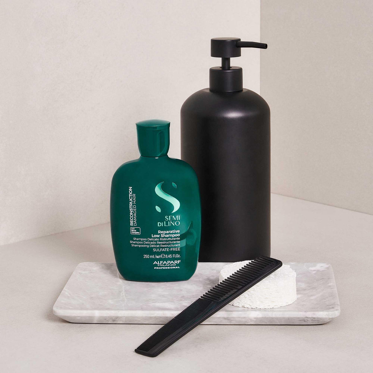 Semi di Lino Reconstruction Reparative Low Shampoo 250 ml Alfaparf Milano - Shampoo delicado reestructurante* para cabellos dañados (Nuevo Modelo)