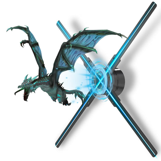 Proyector de Holograma 3D con WiFi y Bluetooth 52 cm para Negocios y Fiestas