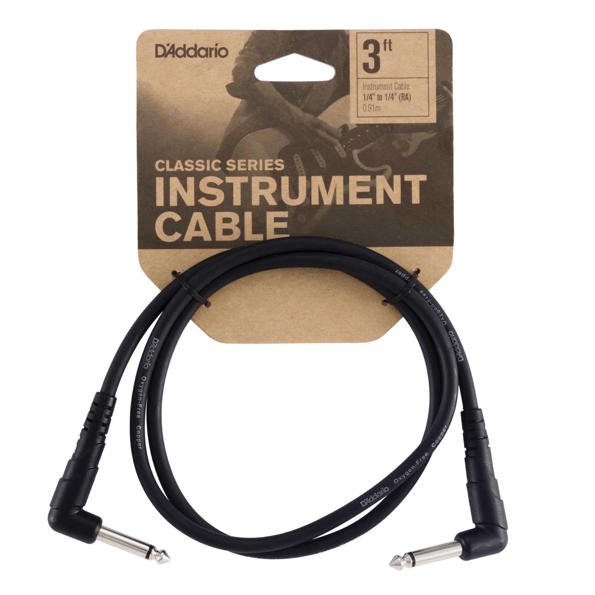 Cable Planet Waves Classic Series Negro Ángulo Derecho 3 Pies