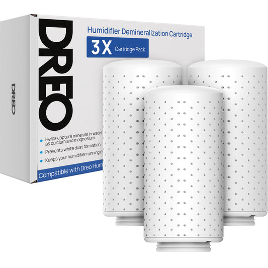 Dreo - Cartucho de desmineralización para humidificadores, compatible con humidificadores Dreo HM512S/713/713S, evita la acumulación de minerales, filtro de agua dura, elimina el polvo blanco