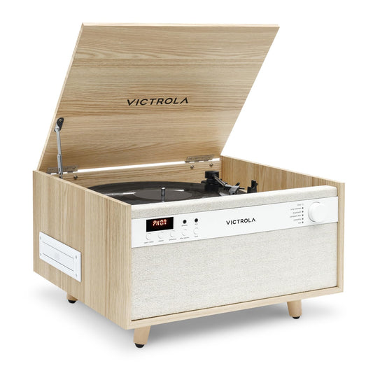 Tocadiscos Victrola Century Natural con Bluetooth y Auxiliar 3 Velocidades Diseño de Medio Siglo