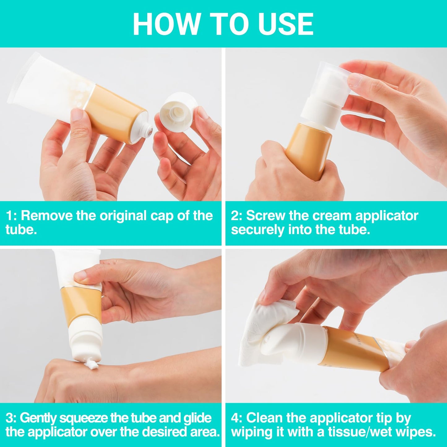 Tilcare Aplicador De Crema Para Pañales: Espátula Universal Para Todos Los Tubos, Espátula Para Pañal Y Trasero De Bebé Sin Bpa, Espátula Mejorada Para Crema Para Pañal, Aplicador De Crema Para Dermat