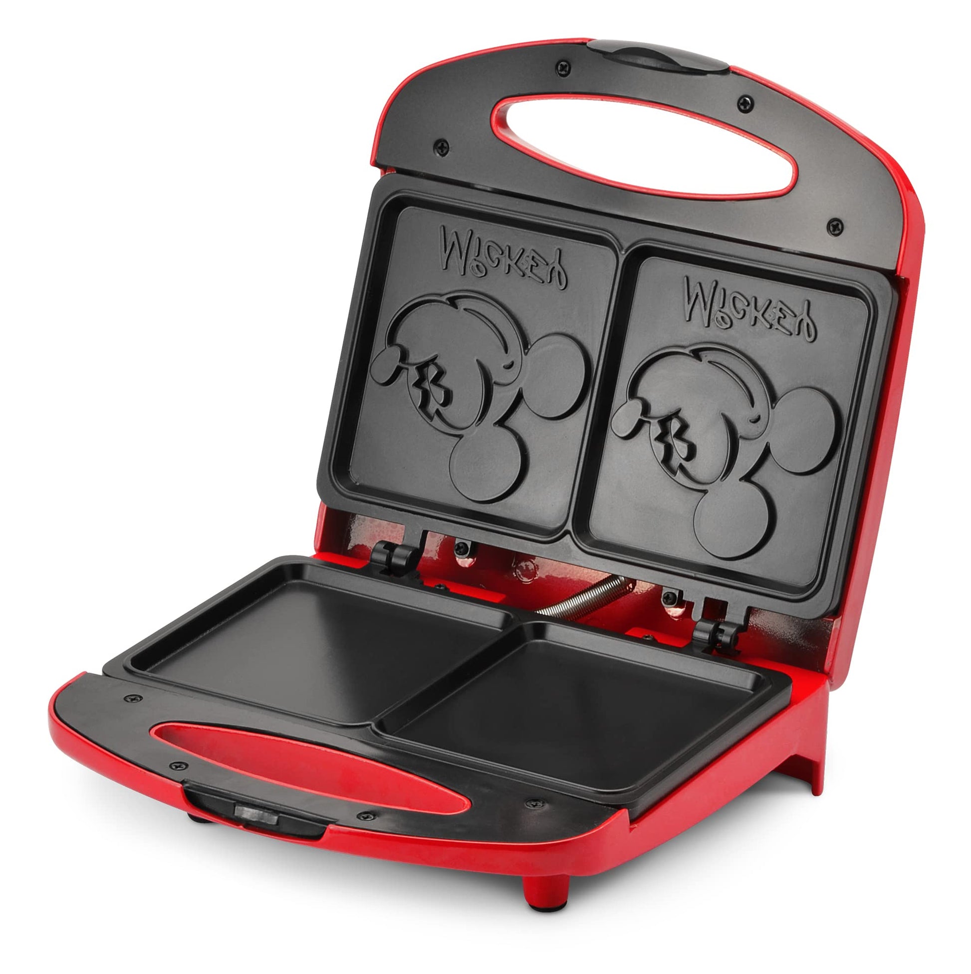 Disney Mickey Mouse Sandwichera – Dual Sandwichera – Dispositivos de cocina Disney – Cuenta con platos antiadherentes – Máquina Panini – Impresiones Mickey Mouse Imagen