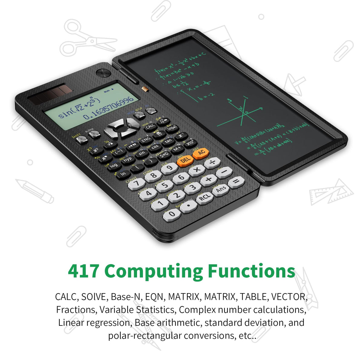 Calculadora Científica NEWYES LCD Plegable para Estudiantes Escolares