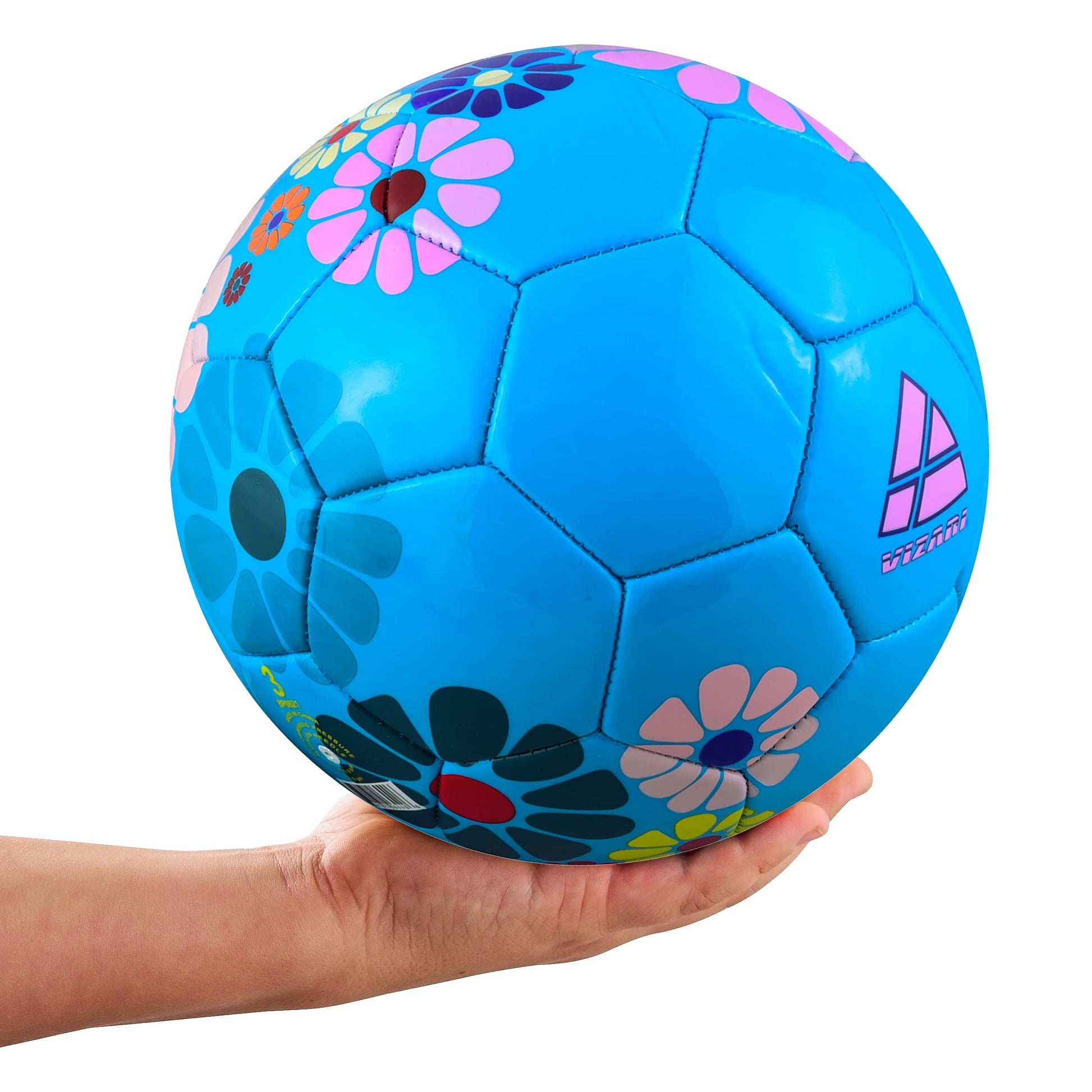 Balón de Fútbol Vizari Blossom azul rosa Tamaño 3