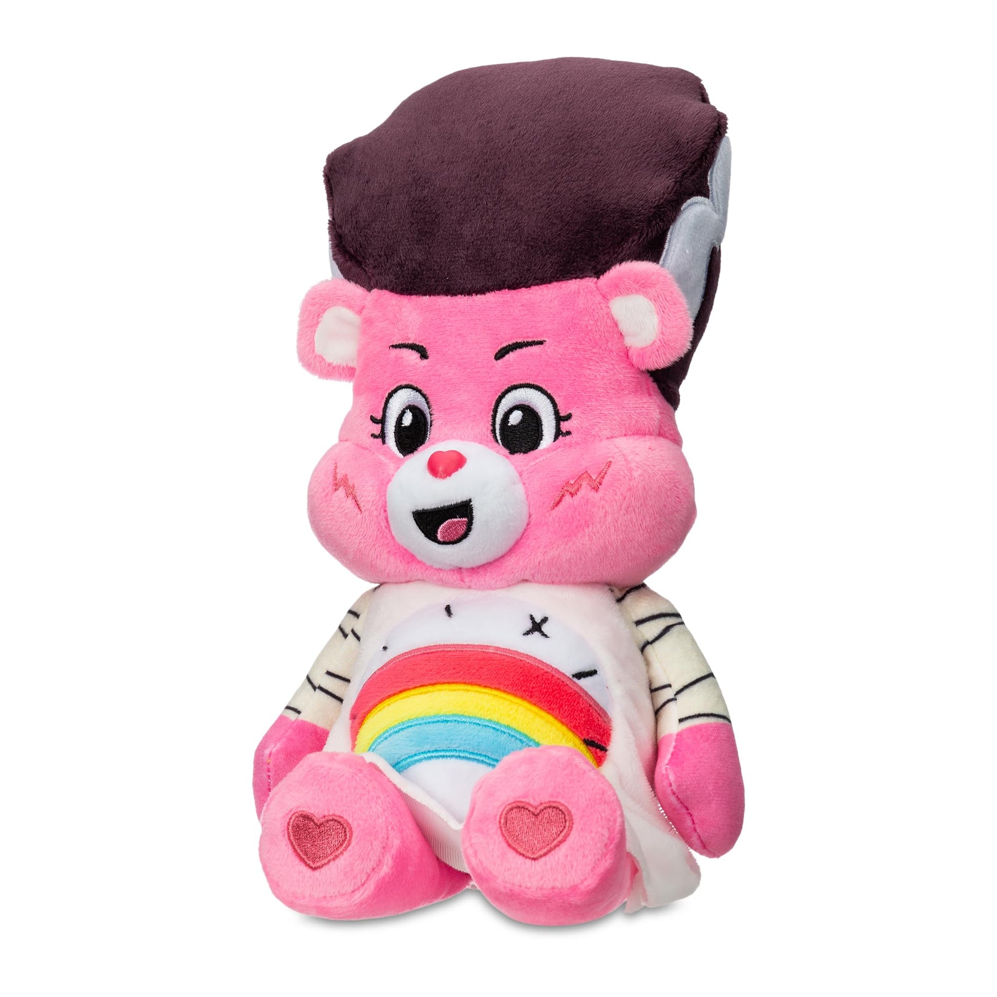 Care Bears Universal Monsters - Peluche de 9 Pulgadas de tamaño Divertido - Oso de alegría como la Novia de Frankenstein - Peluche Suave y abrazable, Animal de Peluche para niñas y niños, a Partir de