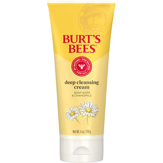 Burts Bees Soap Bark & Chamomile Deep Cleansing Cream for Unisex Soap 6 oz, empaque puede variar