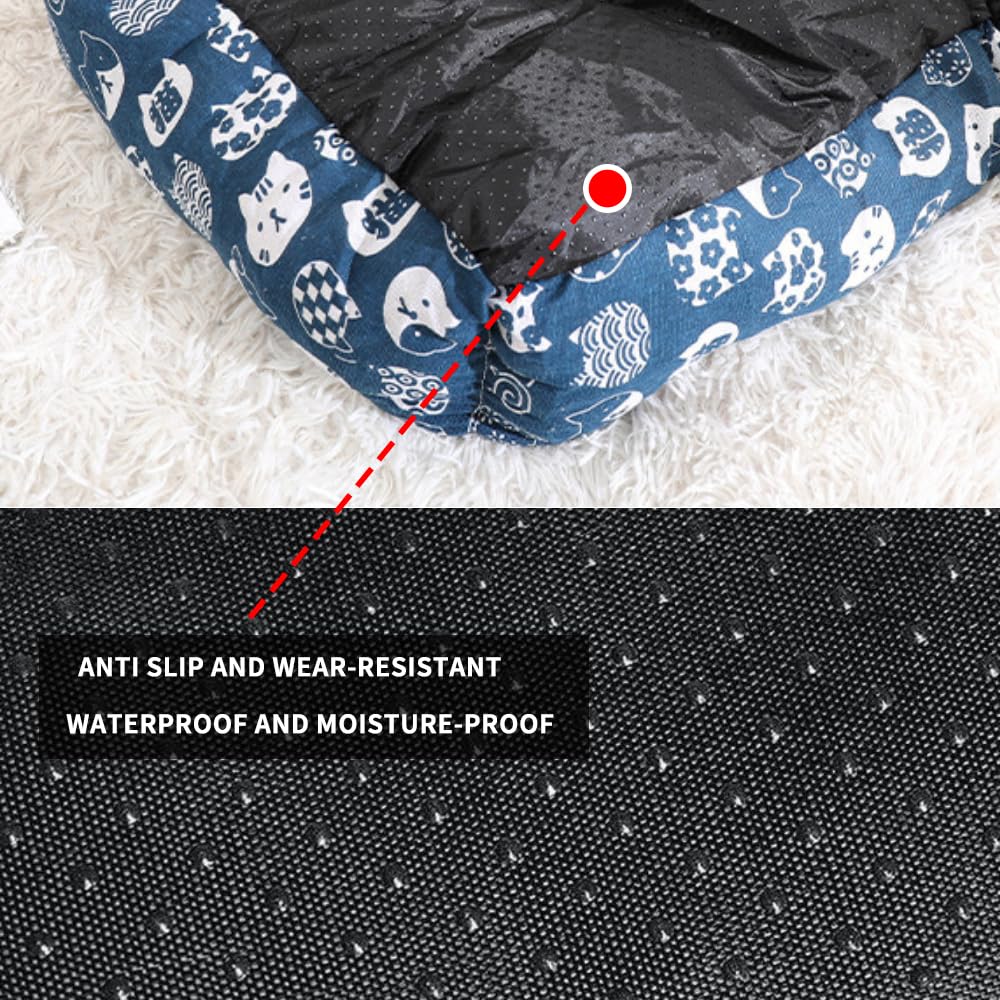 Cama para Perro ROSE&BEE Felpa Lavable Antideslizante 60x40CM para Mascotas Medianas y Chicas