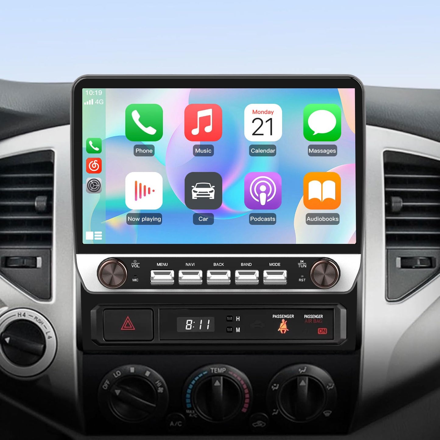 Estéreo de Coche Android para Tacoma 2005-2015, 5G WiFi Tacoma Radio de Coche CarPlay Android Auto Am FM