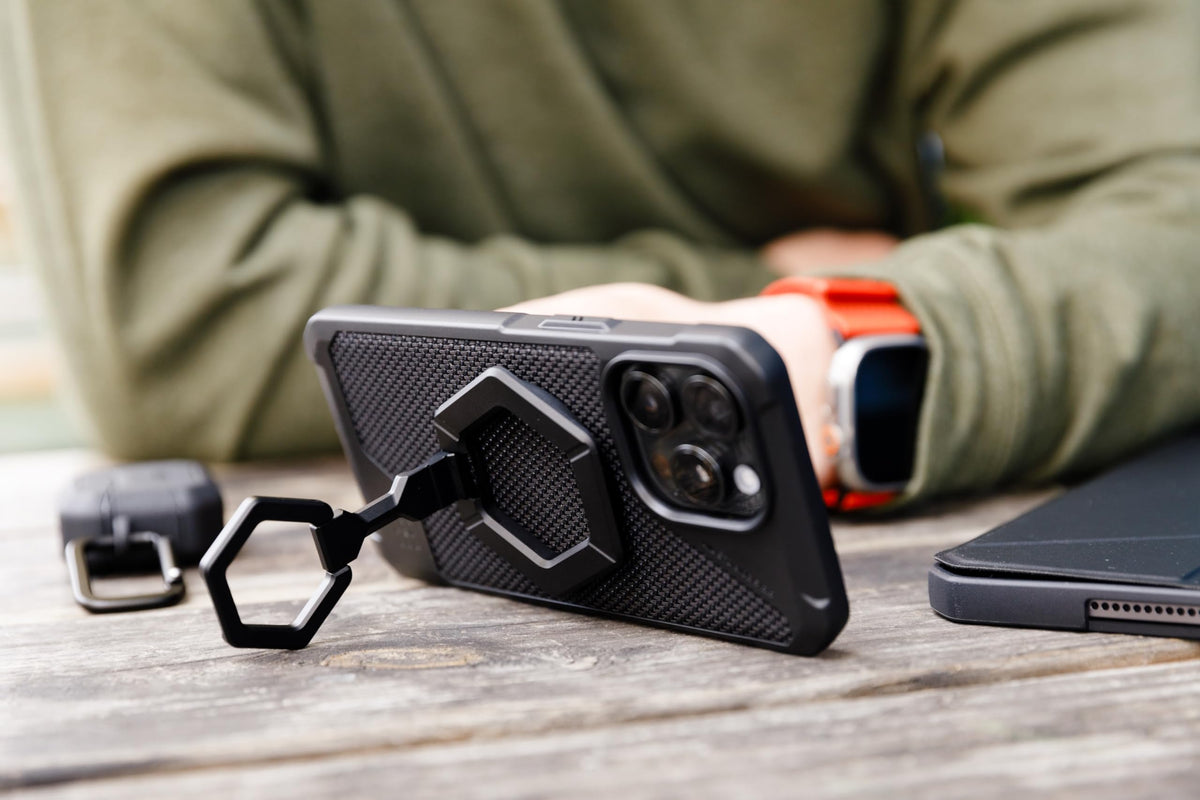 Soporte Magnético URBAN ARMOR GEAR UAG con Empuñadura y Anillo Metálico Extraíble Ajustable 360° Compatible con MagSafe