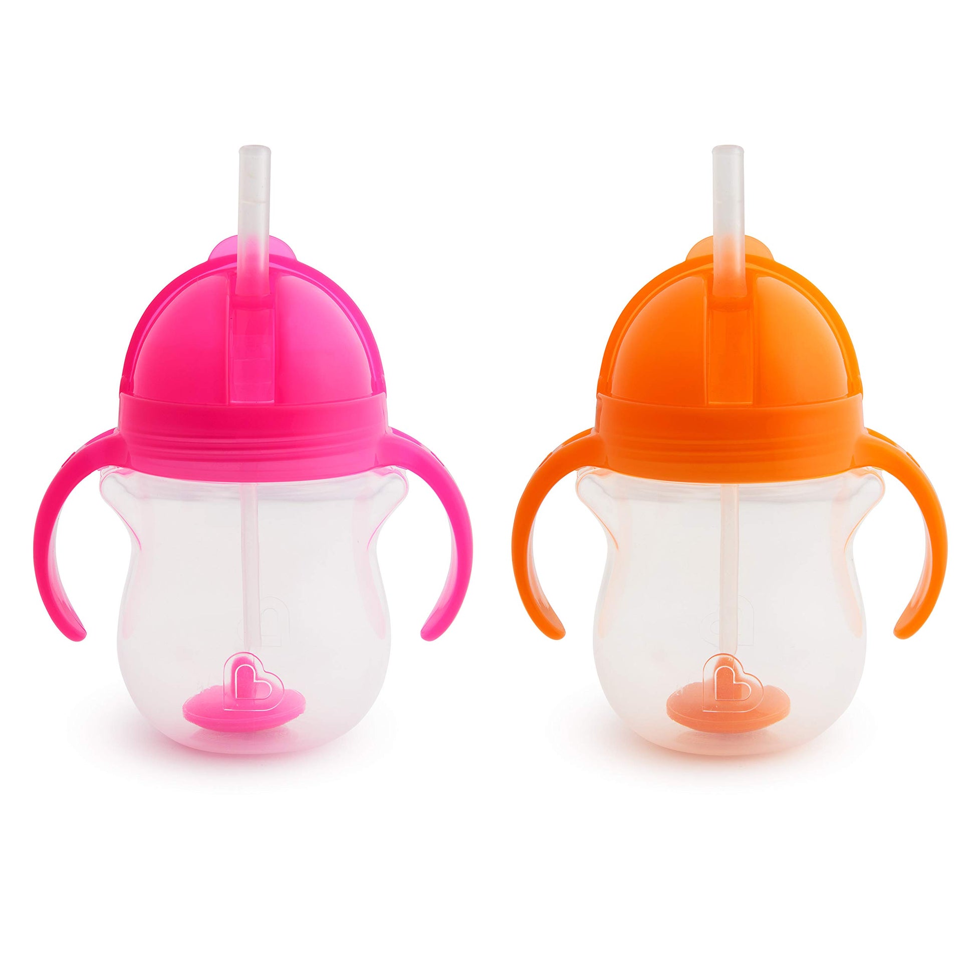 Munchkin Happy Snacker Snack Catcher & Sippy Cup Set, 4 Pack, Pink/Purple/Orange