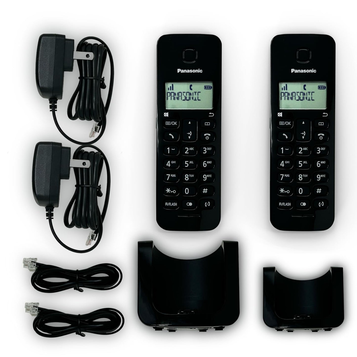 Teléfono Inalámbrico Panasonic Negro de Línea Fija