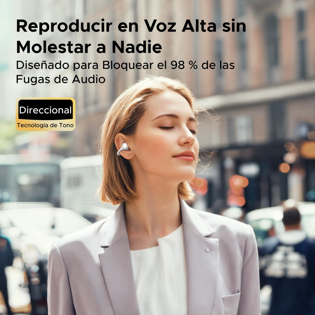 Audífonos Inalámbricos UGREEN Blanco con 4 Micrófonos y Control por App
