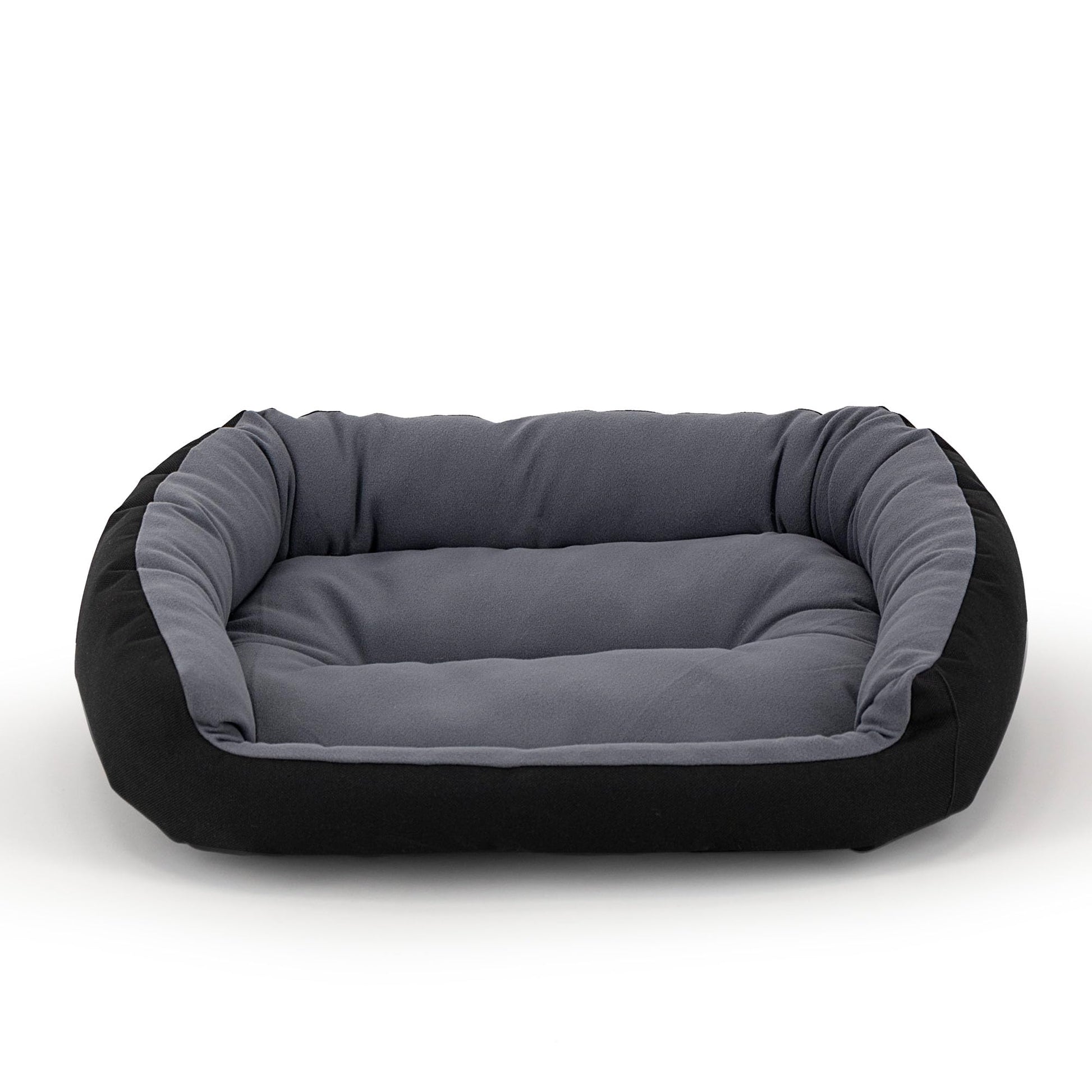 Cama para Perro Hills Negra Gris Resistente y Confortable con Relleno Suave, Small