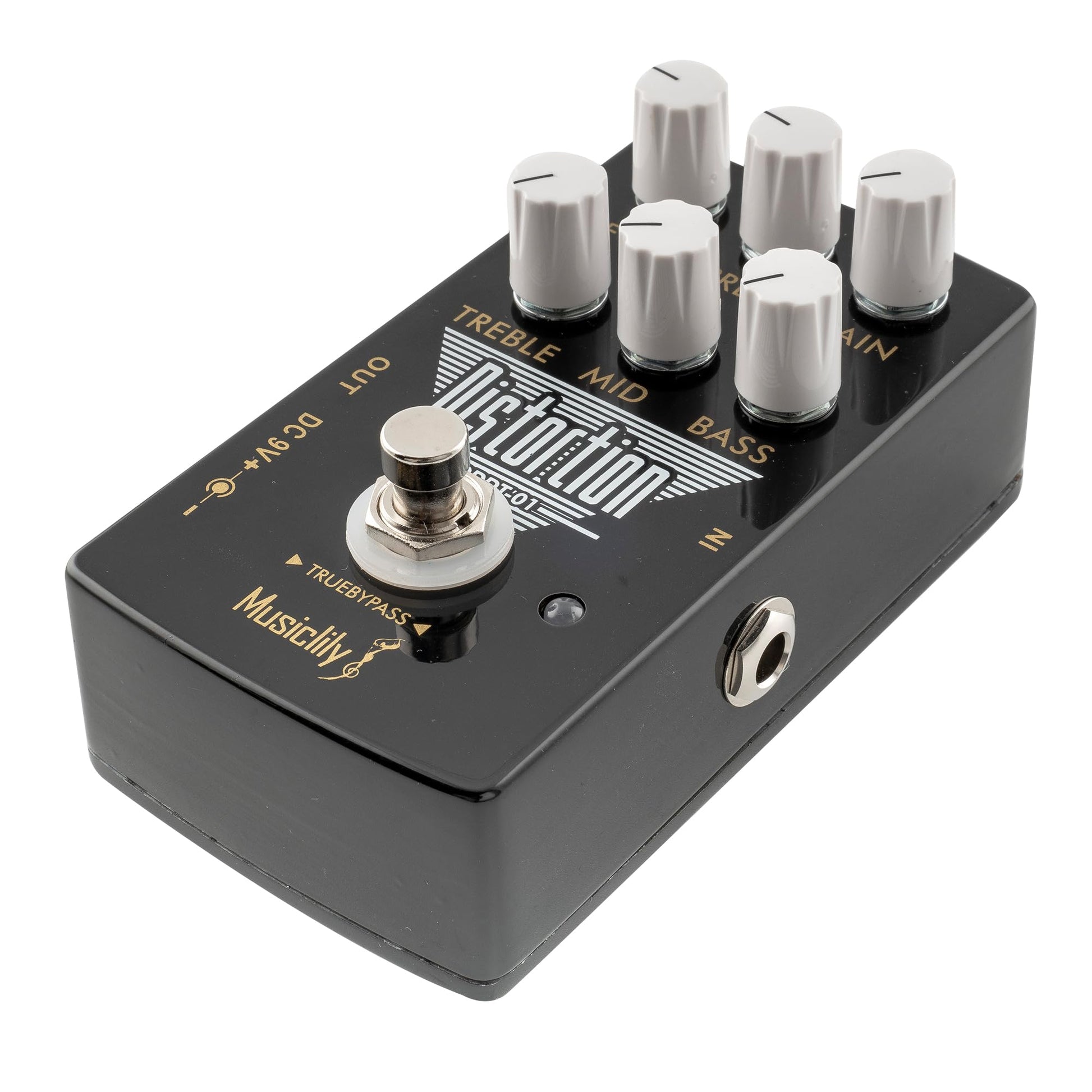 Pedal de Efecto Distortion Musiclily Pro Alimentado DC 9V True Bypass para Guitarra Eléctrica