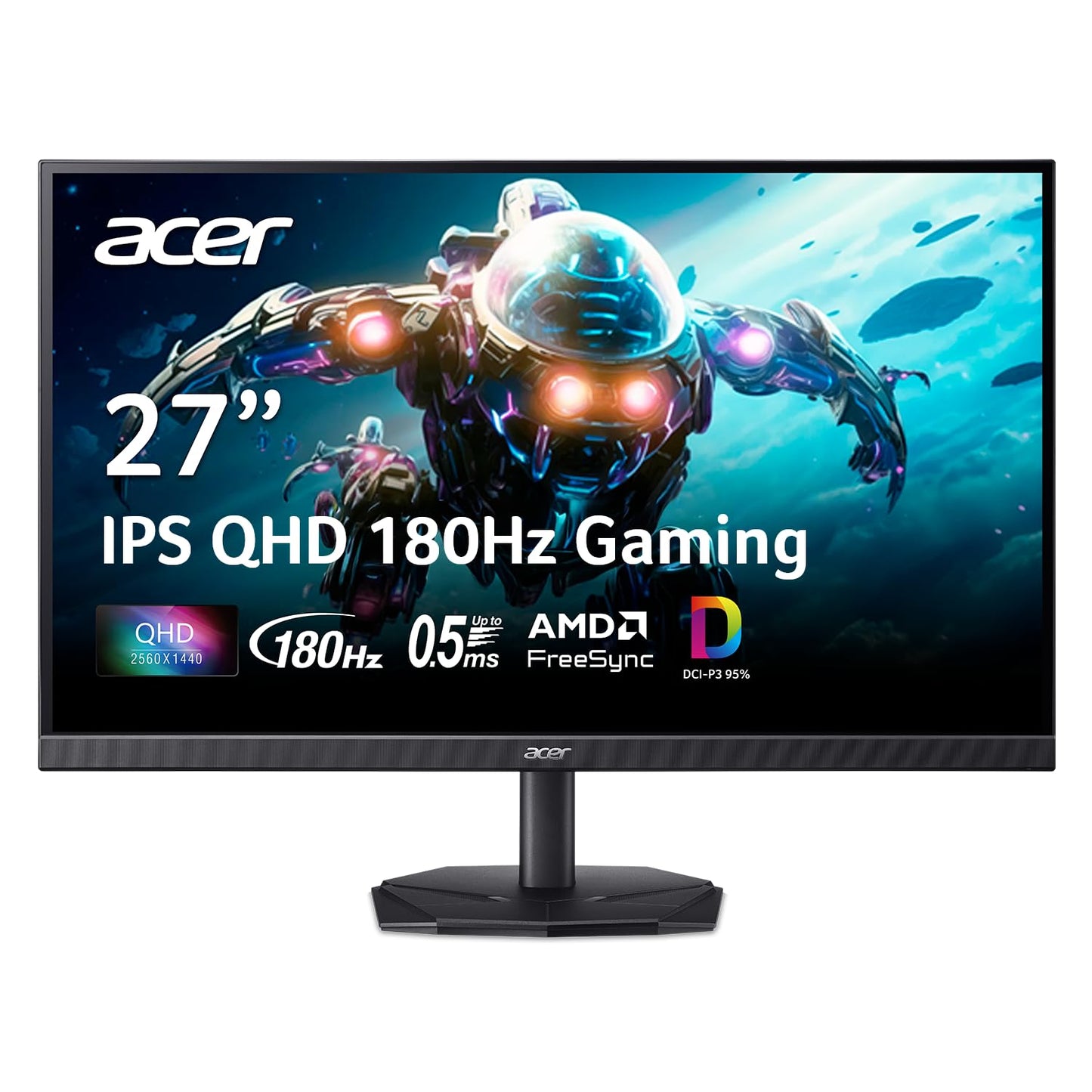 ACER Monitor Gamer Nitro KG1 27" QHD 180Hz Panel IPS 0.05ms AMD FreeSync Premium
