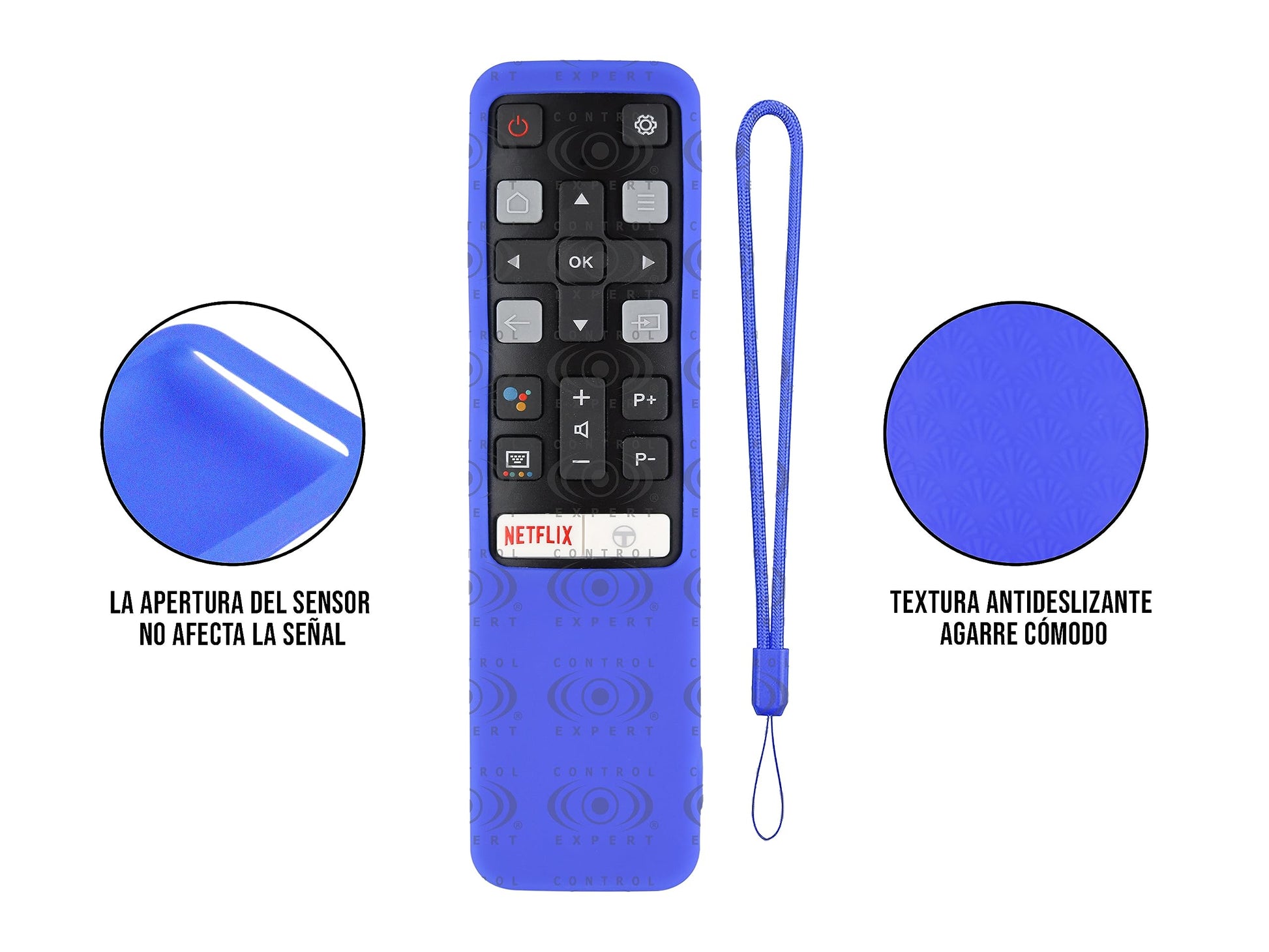 CONTROL EXPERT Funda para Control TCL Case Silicon Smart TV Protector (Azul)