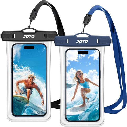 Funda Impermeable para Celular JOTO Negro Marino 2 Piezas hasta 7 Pulgadas
