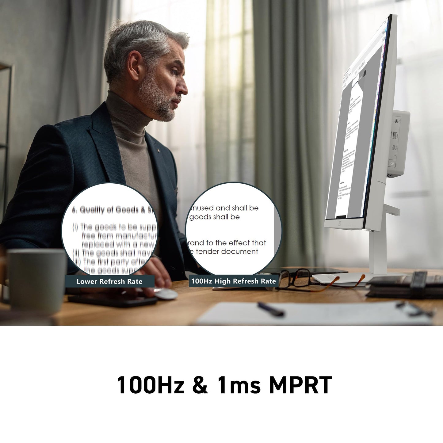 MSI PRO MP273QW E2 AMZ 27" IPS 2560 x 1440 (QHD) Monitor de computadora, 100Hz, sincronización adaptativa, HDMI, montaje VESA, inclinación, altavoz, 1 ms, blanco