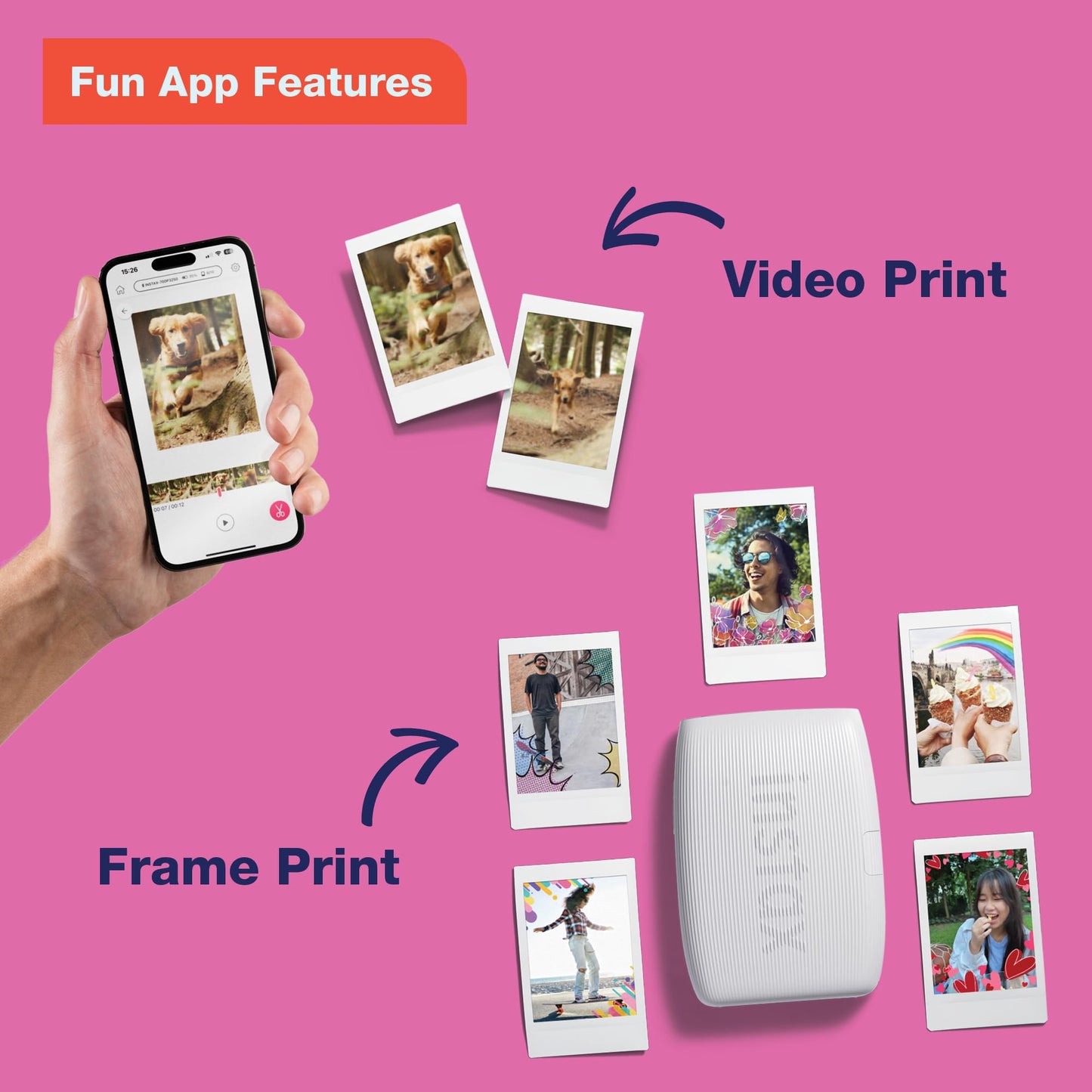 Fujifilm Instax Mini Link 3 - Impresora para Smartphone - Rosa