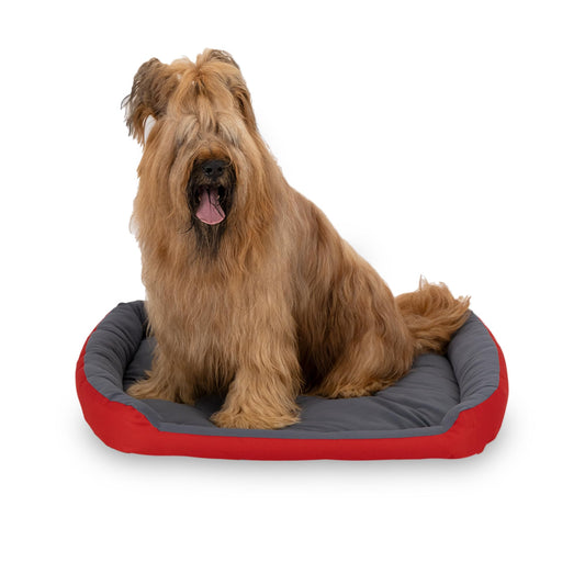 Cama para Perro Hills X-Large Rojo Gris Resistente y Confortable