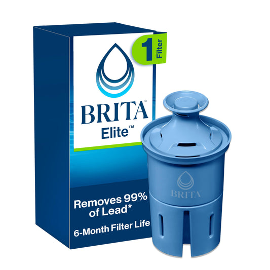 Brita Longlast Filtro de agua, filtros de repuesto de larga duración para jarras y dispensadores, Duradero, Azul oscuro, 1ct, 1