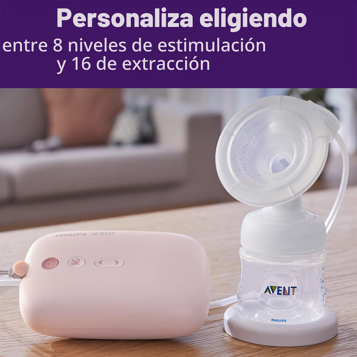 Philips Avent SCF391/62 - Extractor de leche eléctrico único avanzado con tecnología de movimiento natural