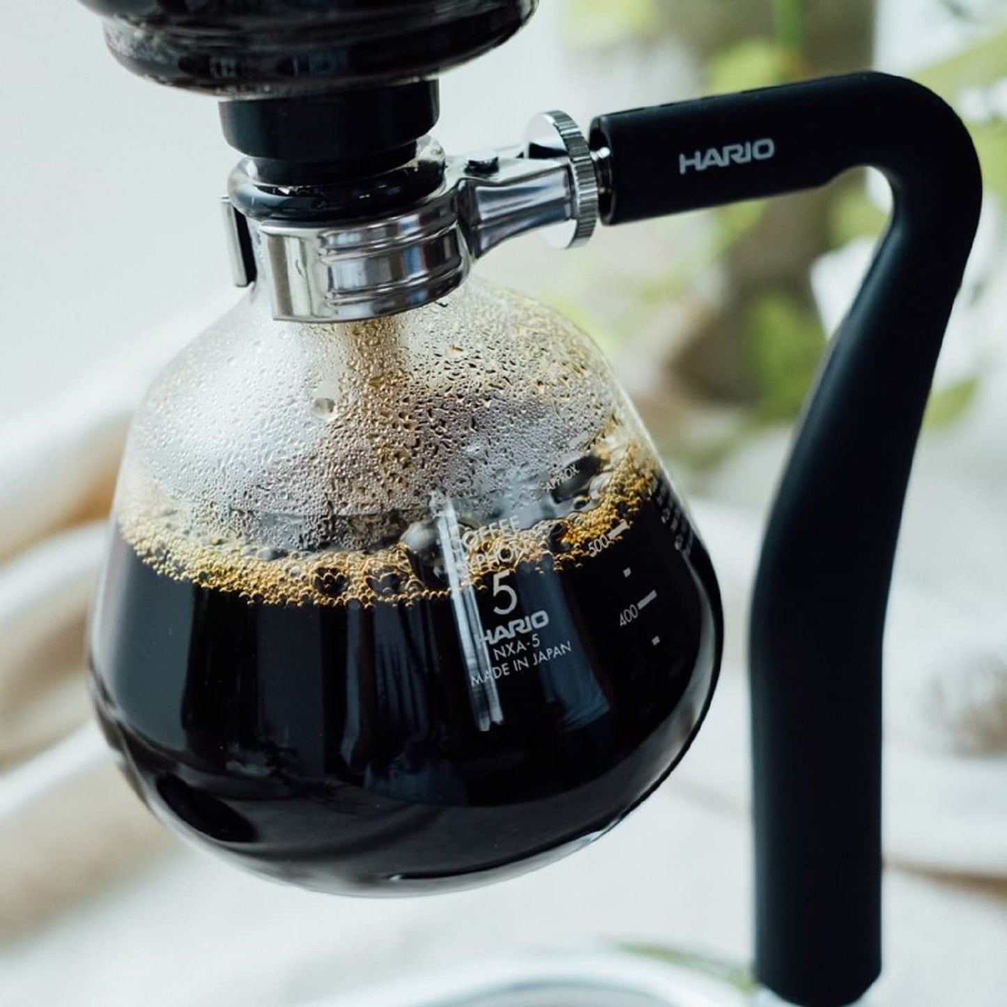 Hario NXAR-5 Coffee Siphon Next - Goteo de café para 5 personas, color negro