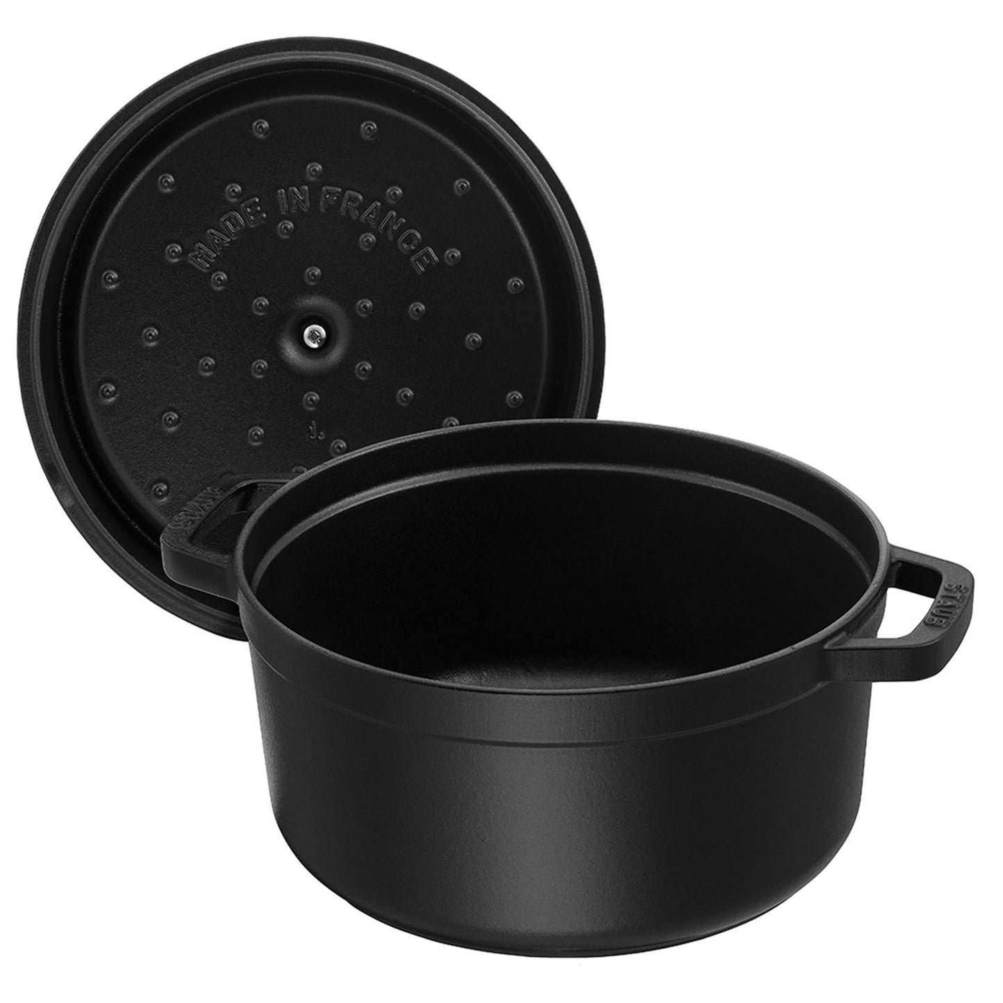 Staub 4-quart redondo Cocotte, Negro, 3.78 litros, 1