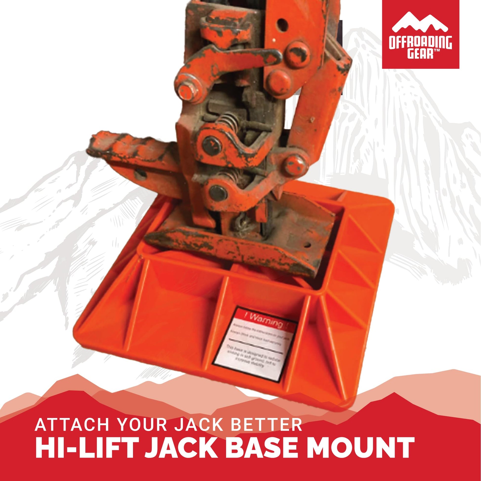 Offroading Gear Base & Handle Bar Protector for Hi-Lift/Farm Jack/Big Red/etc.
