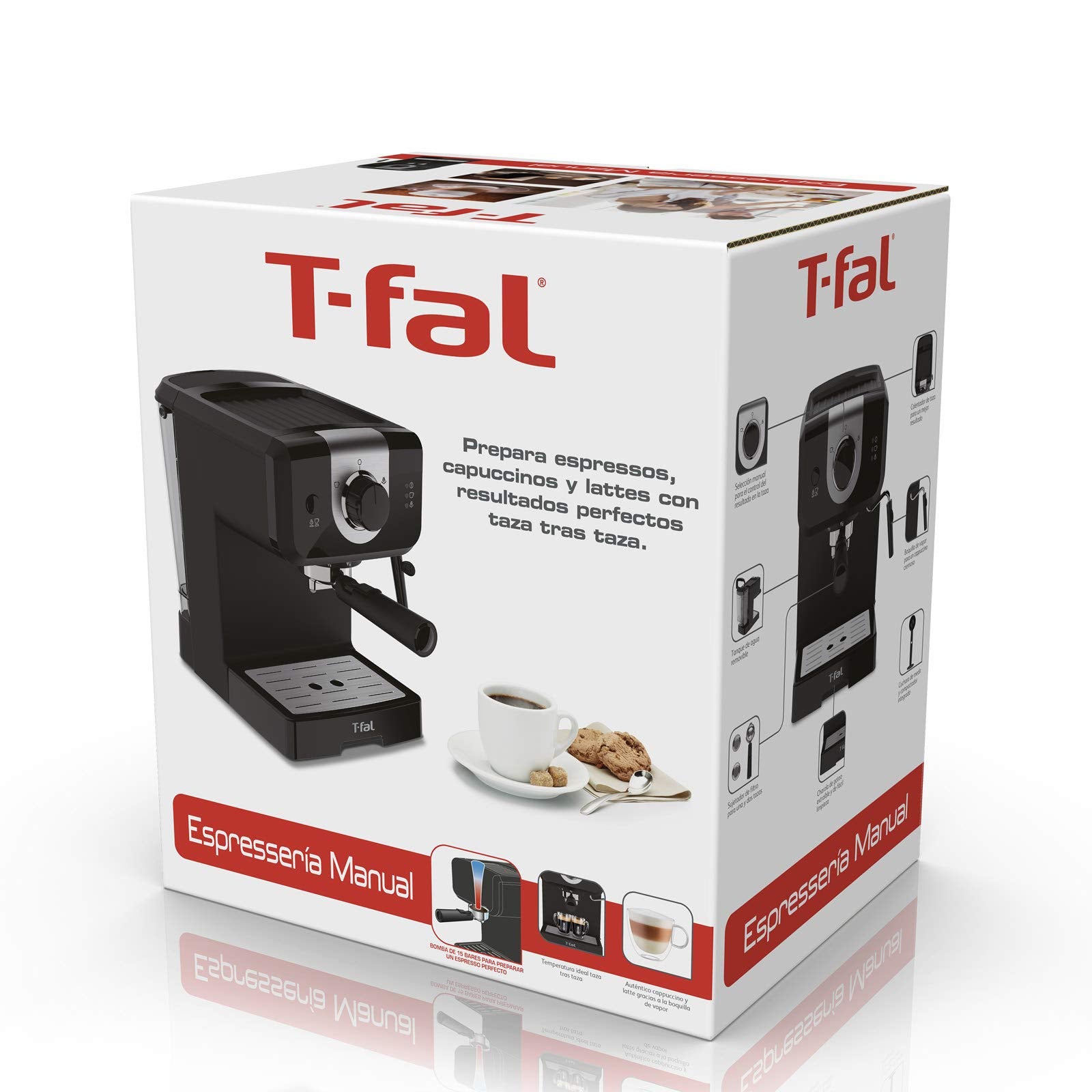 Cafetera T-fal EX3220MX Negra con Sistema Thermoblock para Resultados Personalizados
