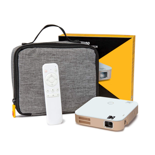 KODAK Luma 350 Proyector inteligente portátil | Potente proyector de video recargable Ultra HD Android 6.0 - Incluye funda suave