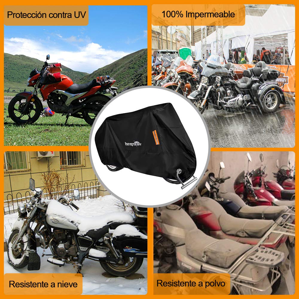 Dasking Funda para Bicicleta Moto Impermeable al Aire Libre Cubierta Resistencia al Agua Protección contra Polvo Viento UV Sol con Orificio de Bloqueo Antióxido Funda para Vehículos, Bicicleta de Montaña, Carrectera, Pista, Moto Deportivo