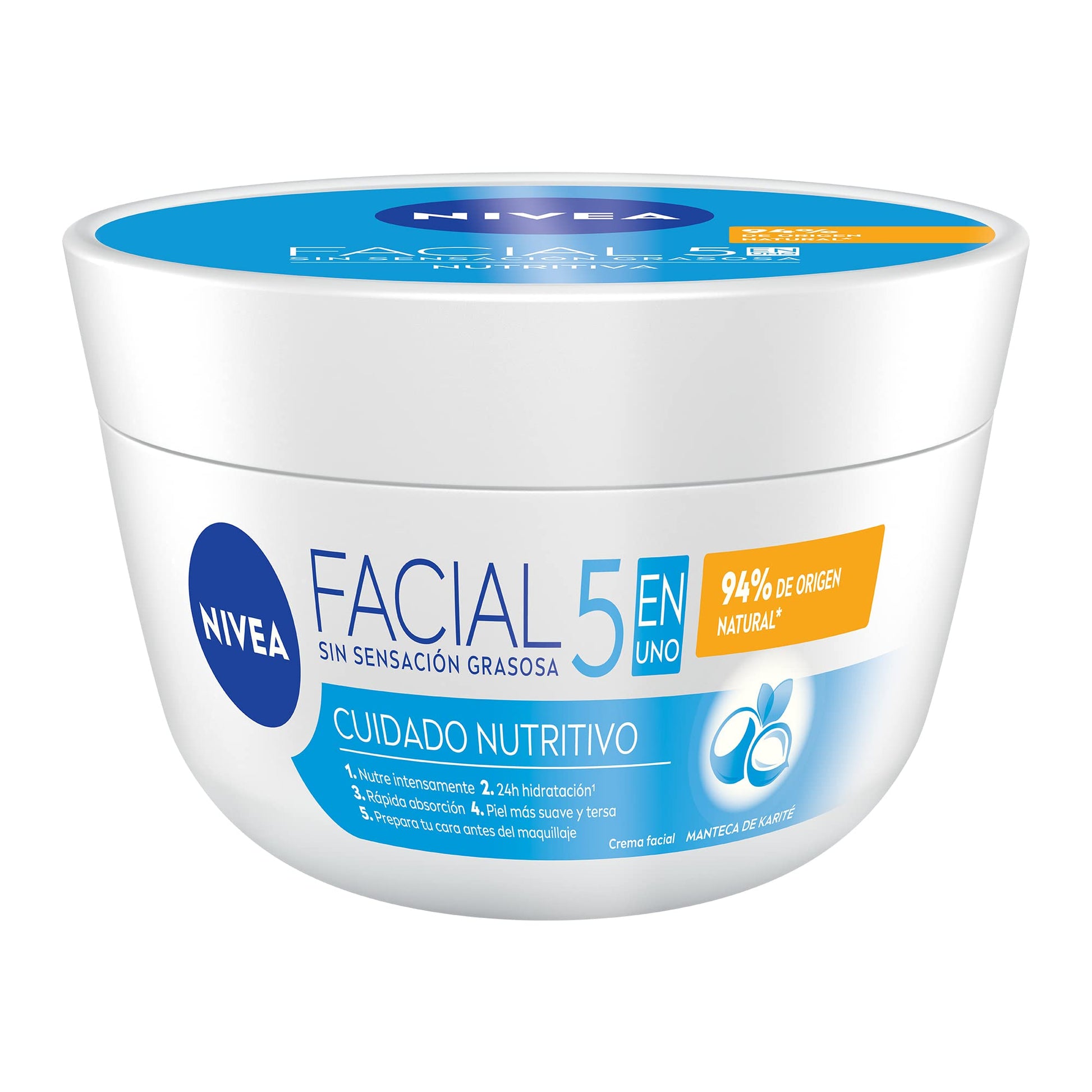 Nivea Crema Hidratante Facial Fps 30 Efecto Mate, 50ml + Crema Facial Hidratante 5 En 1 Cuidado Nutritivo (200 ml)