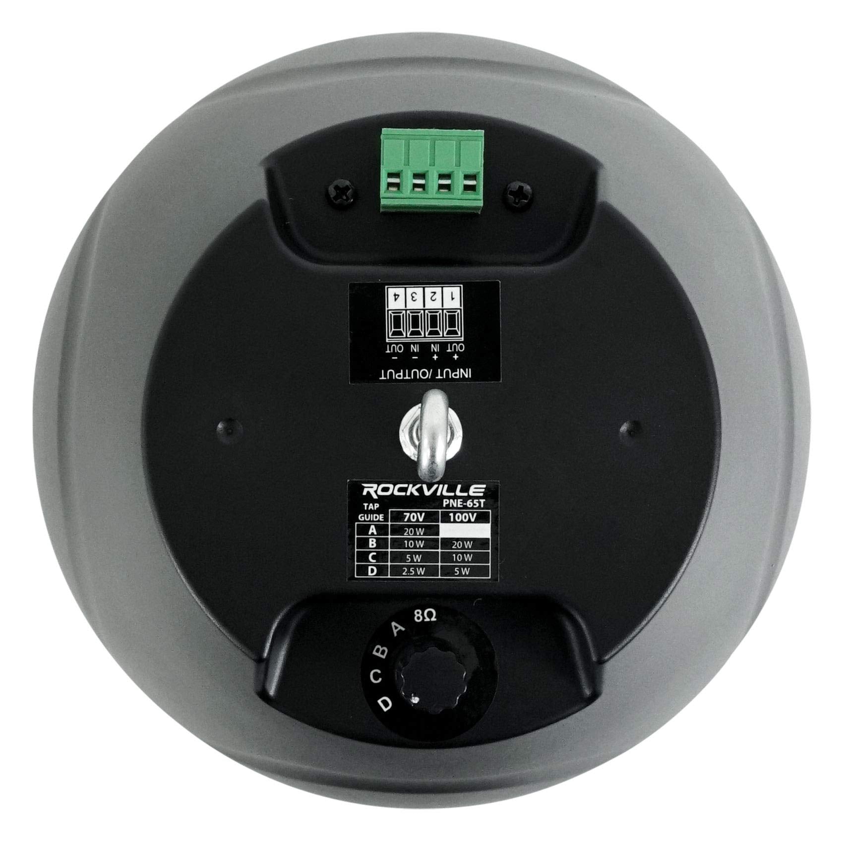 Altavoz Colgante Rockville Negro Audio de Alta Calidad Diseño Elegante 70 V 6.5 Pulgadas
