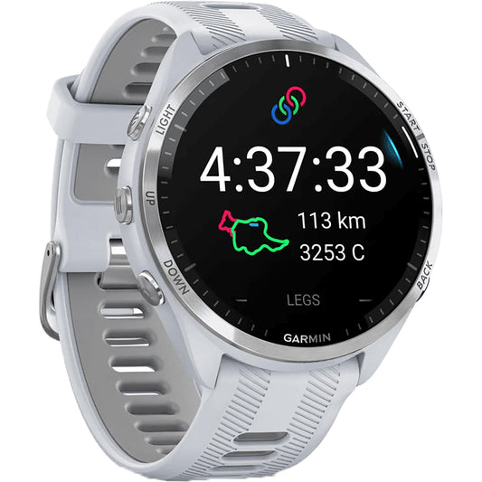 Reloj GPS Garmin Forerunner 965 Titan steinweiss hellgrau para Unisex