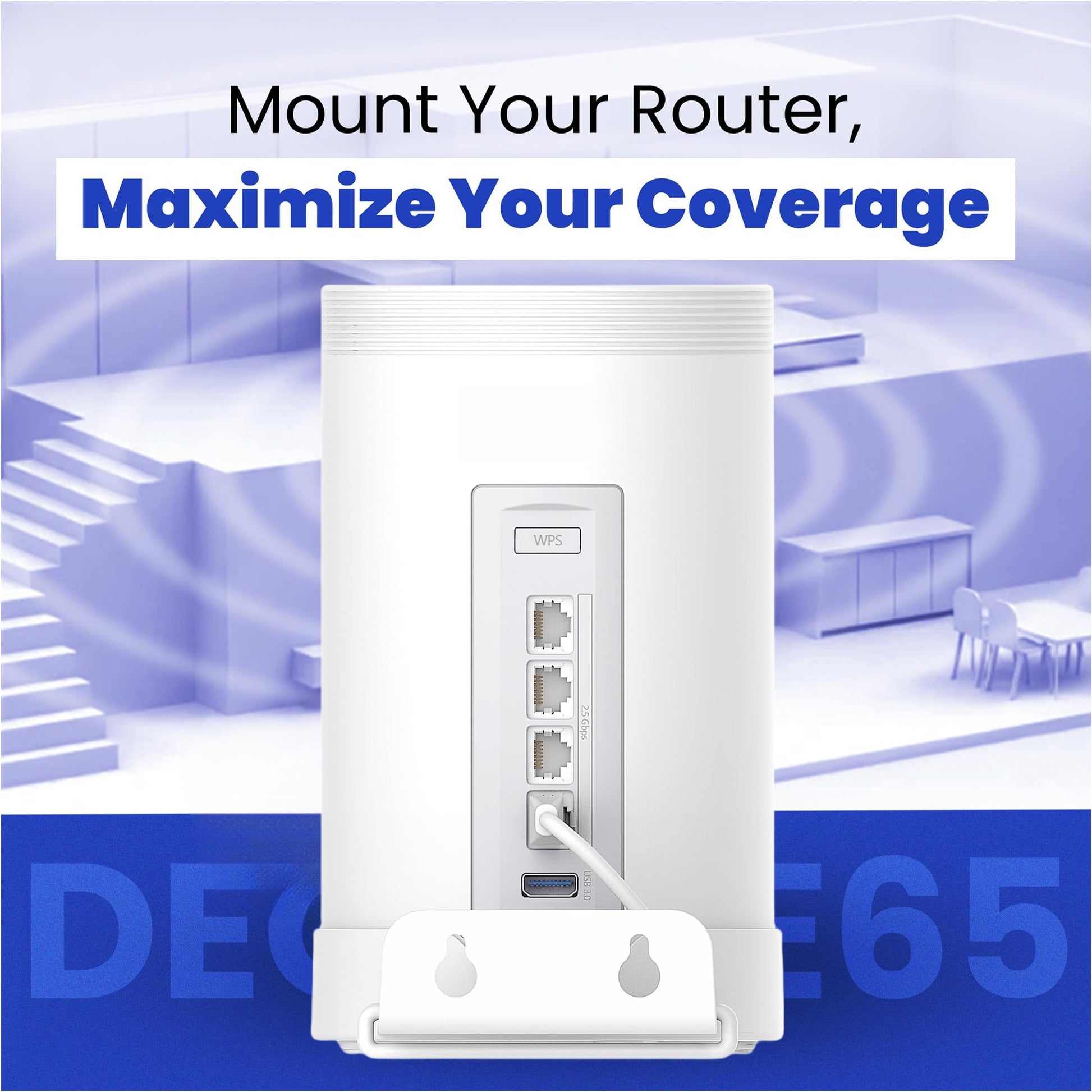 BANGCHEER Soporte de Pared para TP-Link Deco BE63/ BE65/BE10000 Mesh Wi-Fi 7 System, Ahorro de Espacio de Aleación de Aluminio Soporte de (Paquete de 2)