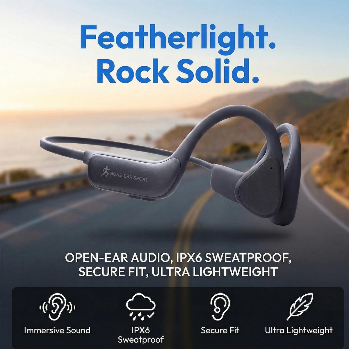 Auriculares de Conducción Ósea QZYCY Bluetooth 5.4
