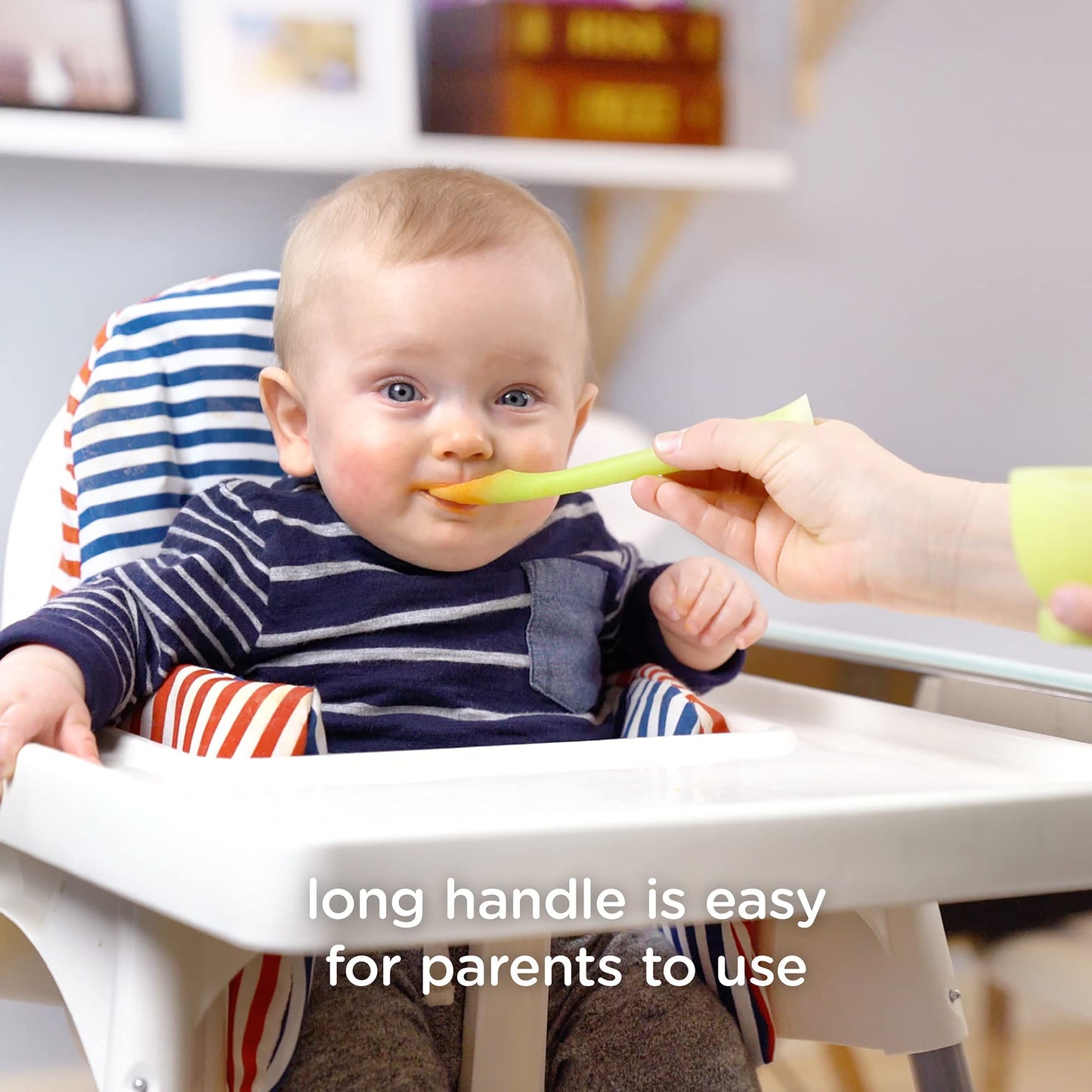 Cuchara de Alimentación Olababy Silicona Suave con Punta LED para Padres