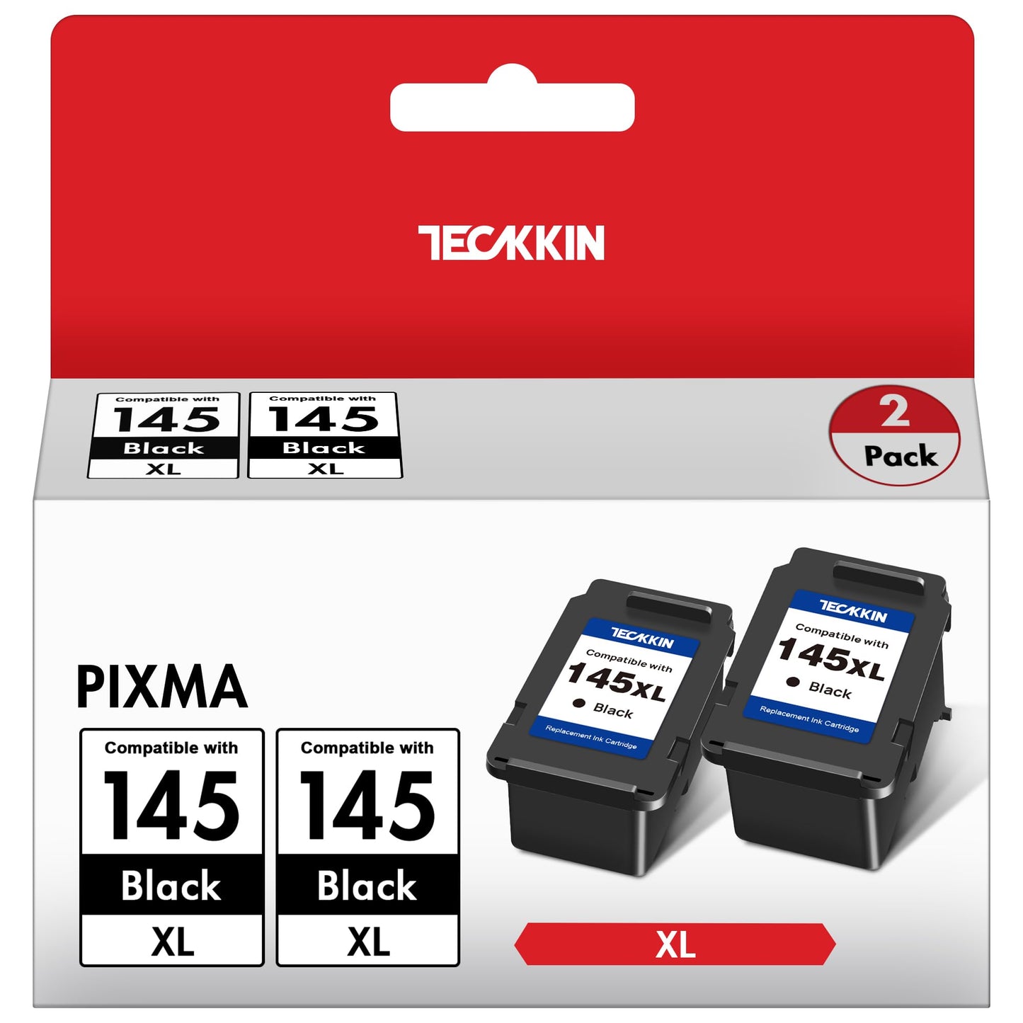 Cartucho de Tinta TECKKIN Negro Compatible con Canon 145 145XL PG-145XL Impresora