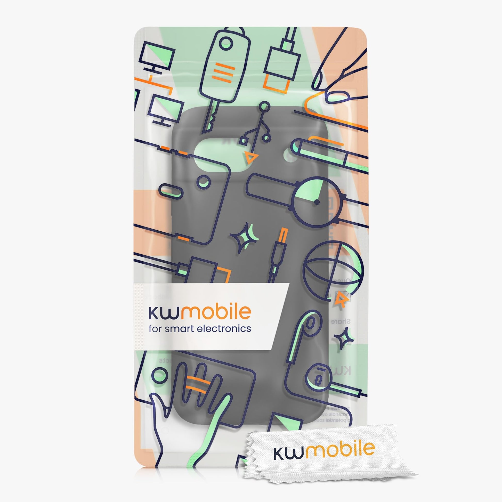 kwmobile Carcasa Compatible con Google Pixel 8a Funda - Case TPU y Silicona antigolpes - Apto Carga inalámbrica - Negro