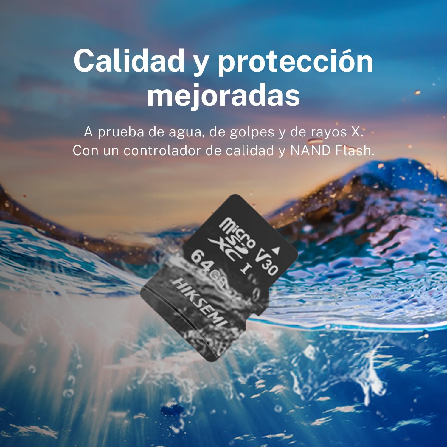 HIKSEMI Tarjeta de Memoria C1, MicroSDXC con Adaptador SD, UHS-I, C10, U1, V30, Lectura: 92MB/s, Clase 10, Diseñada para Uso 24/7 (1 Pack, 64GB)