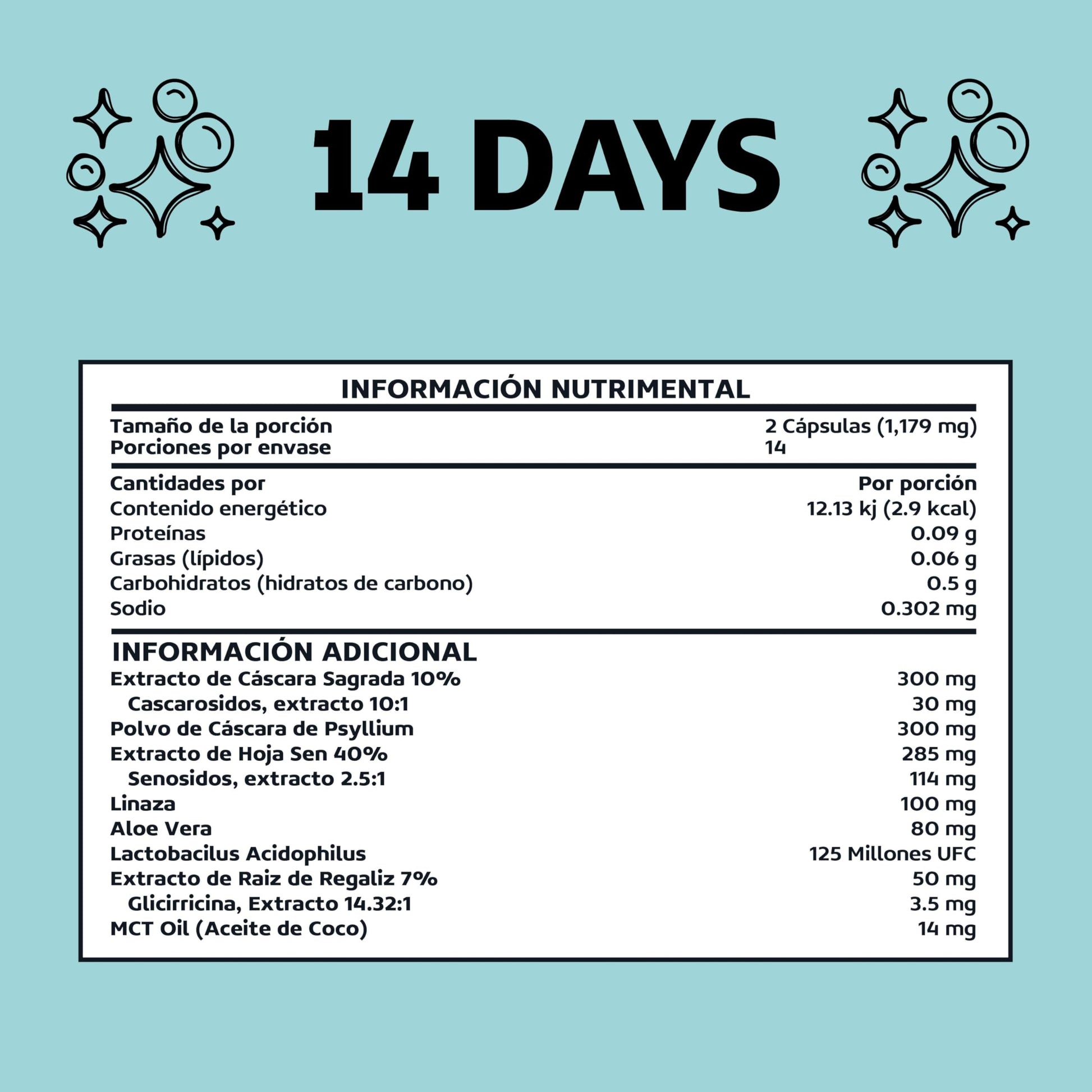 Beyond Vitamins | 14 Days | Avanzado para Hombres y Mujeres con Cascara Sagrada, Psyllium Husk, Hoja Sen & Probióticos | Vegano | 28 Capsules 1-2 cápsulas por día