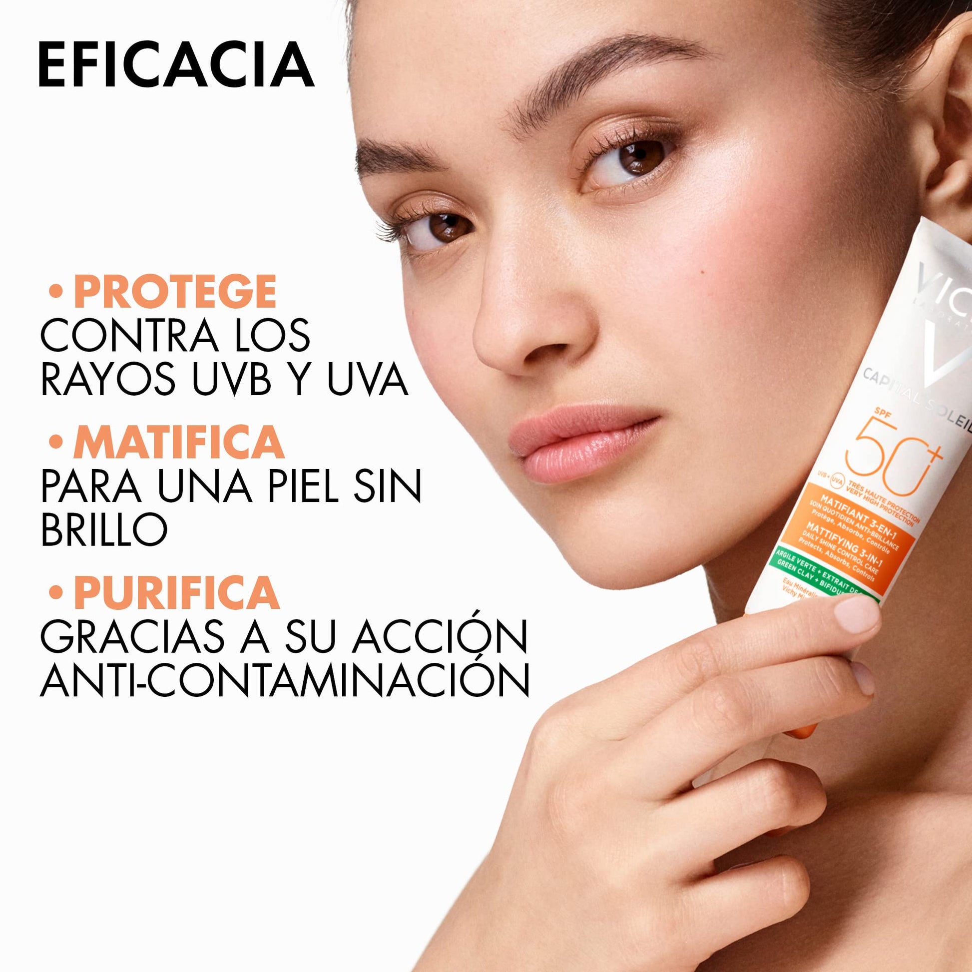 Protector Solar Vichy Anti-brillo Matificante 3en1 FPS 50+
