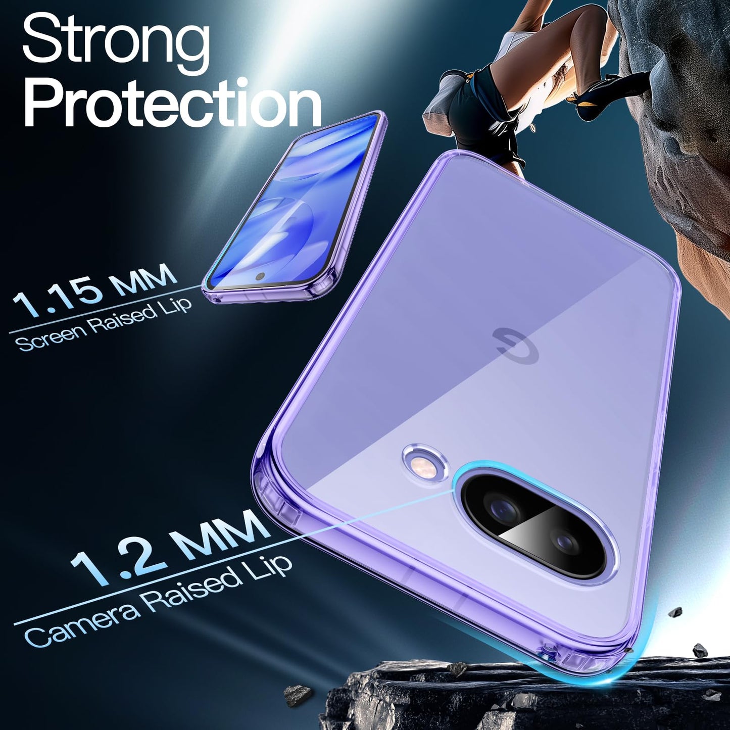 JETech Funda para Google Pixel 9a 6.3 Pulgadas 2025, Carcasa Anti-Amarillo Antigolpes Protectora, Respaldo Anti-Arañazos PC Dura (Lila)