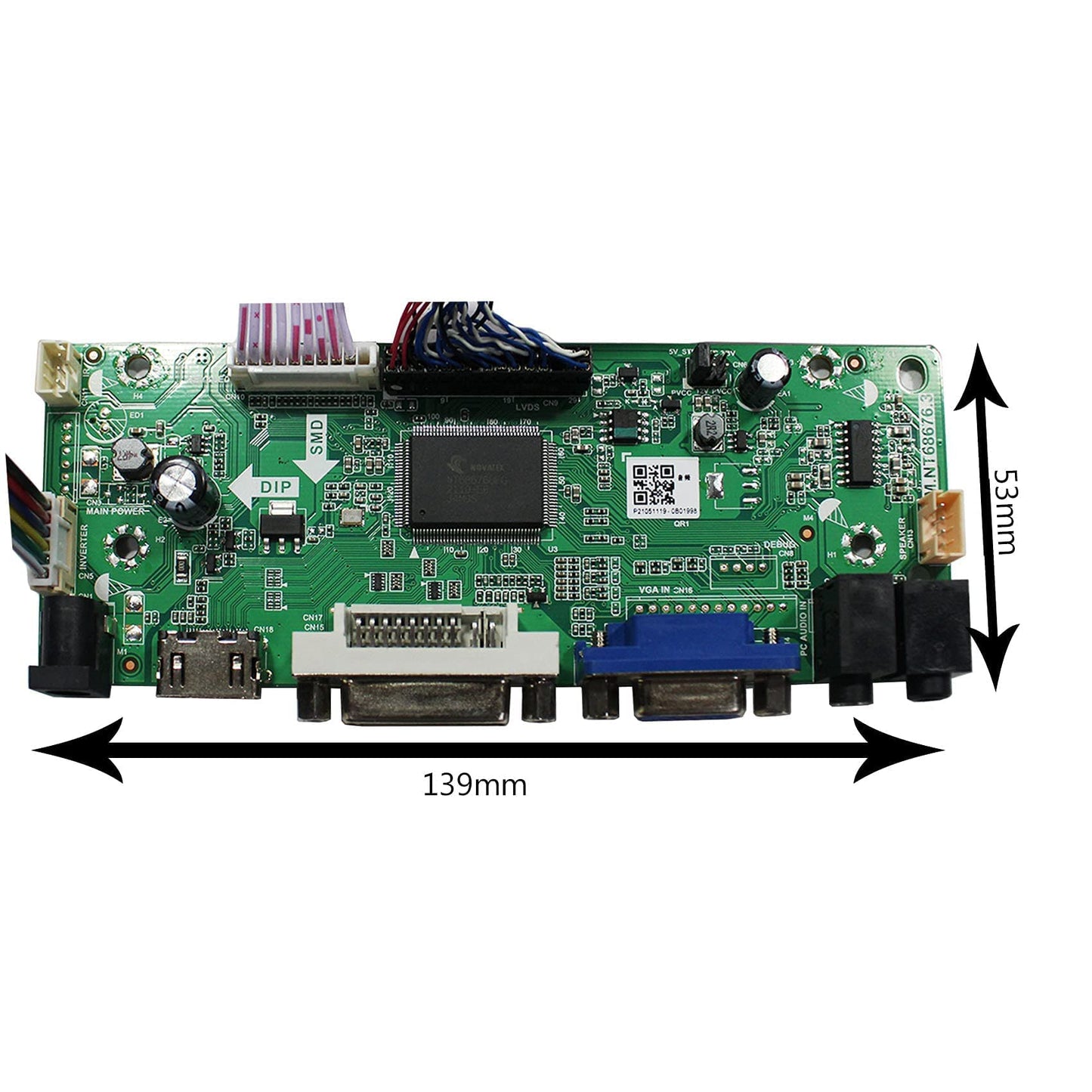 Placa Controladora LCD VSDISPLAY HD Audio DVI VGA Compatible con 17" 4:3 1280X960