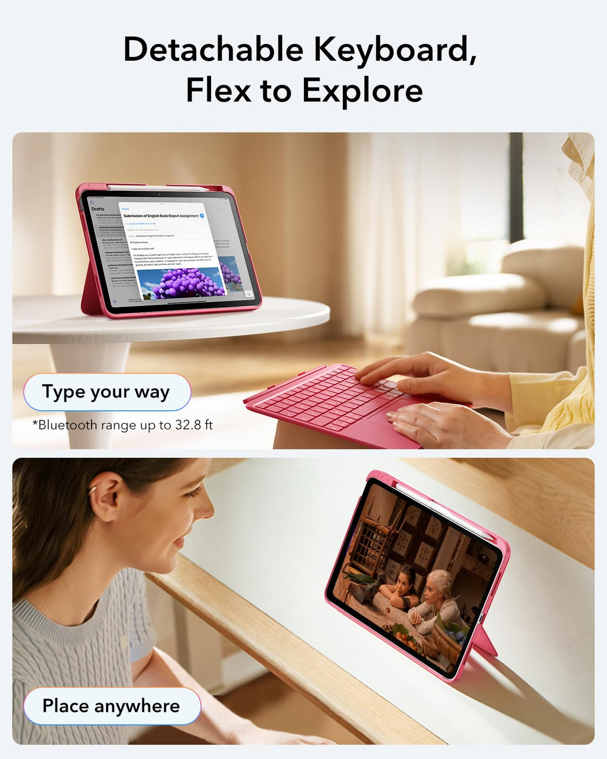 Funda iPad ESR A16 Ultraligera con Teclado para 11/10 Generación