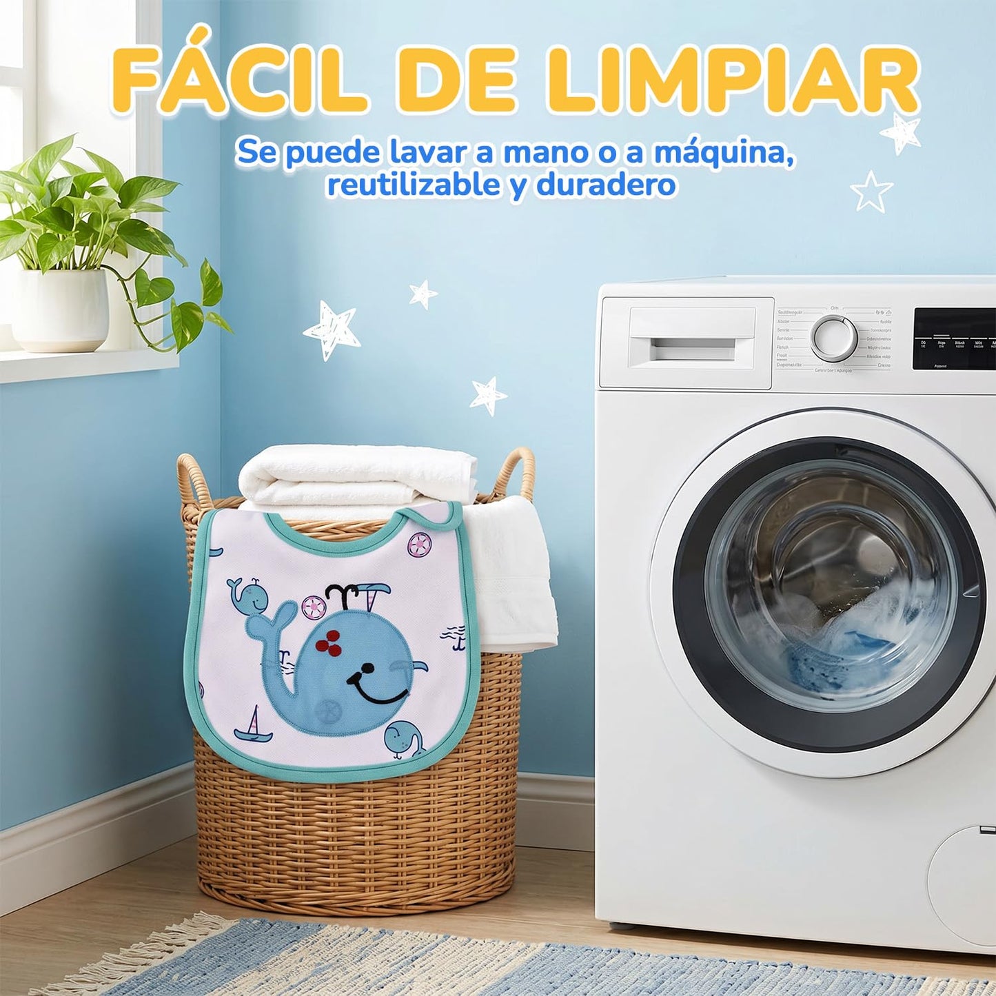 Pack de 12 Baberos para Bebé, Baberos para Comer con Estampado de Animales, Protectores contra Babeo y Comida, Suaves y Absorbentes, Ajustables para Niños y Niñas, Regalo de Baby Shower