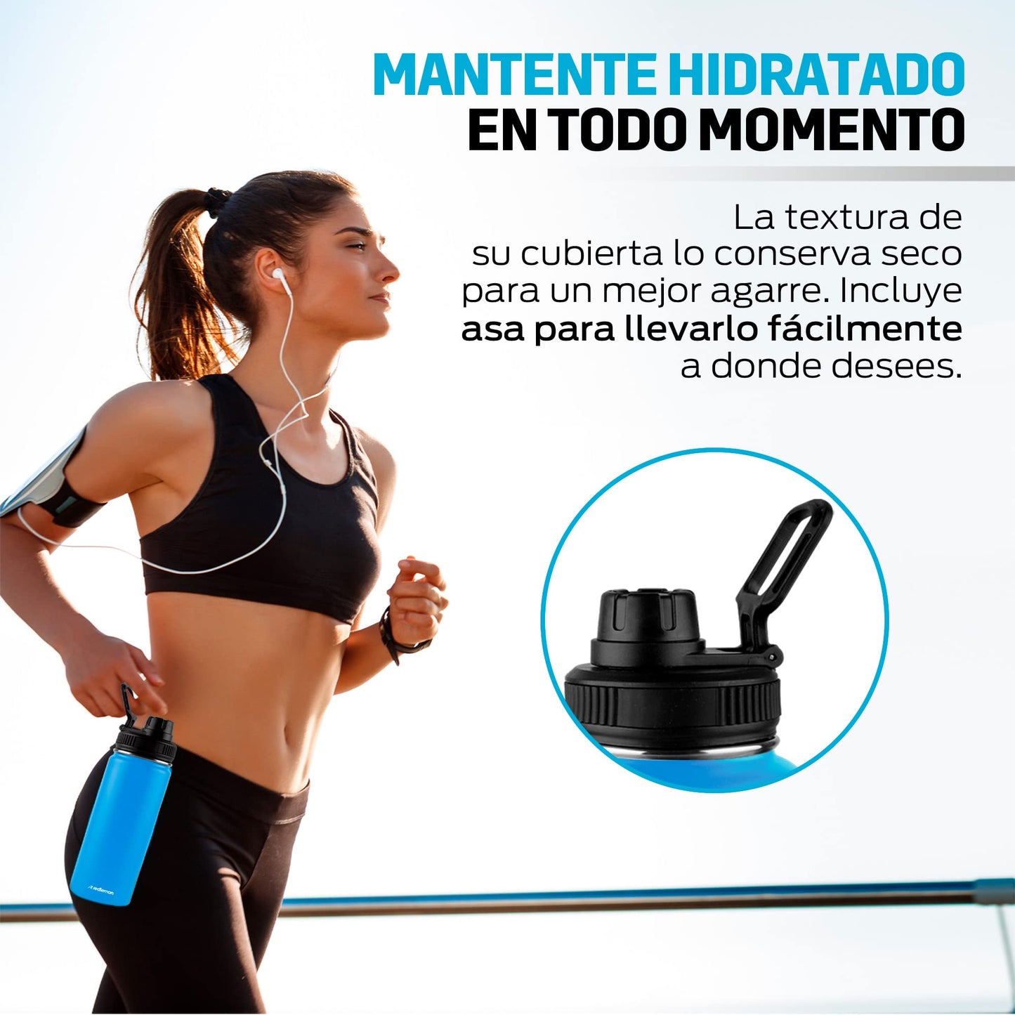 Termo de Acero Inoxidable Redlemon Plateado con Doble Aislamiento Térmico Ecológico y Resistente