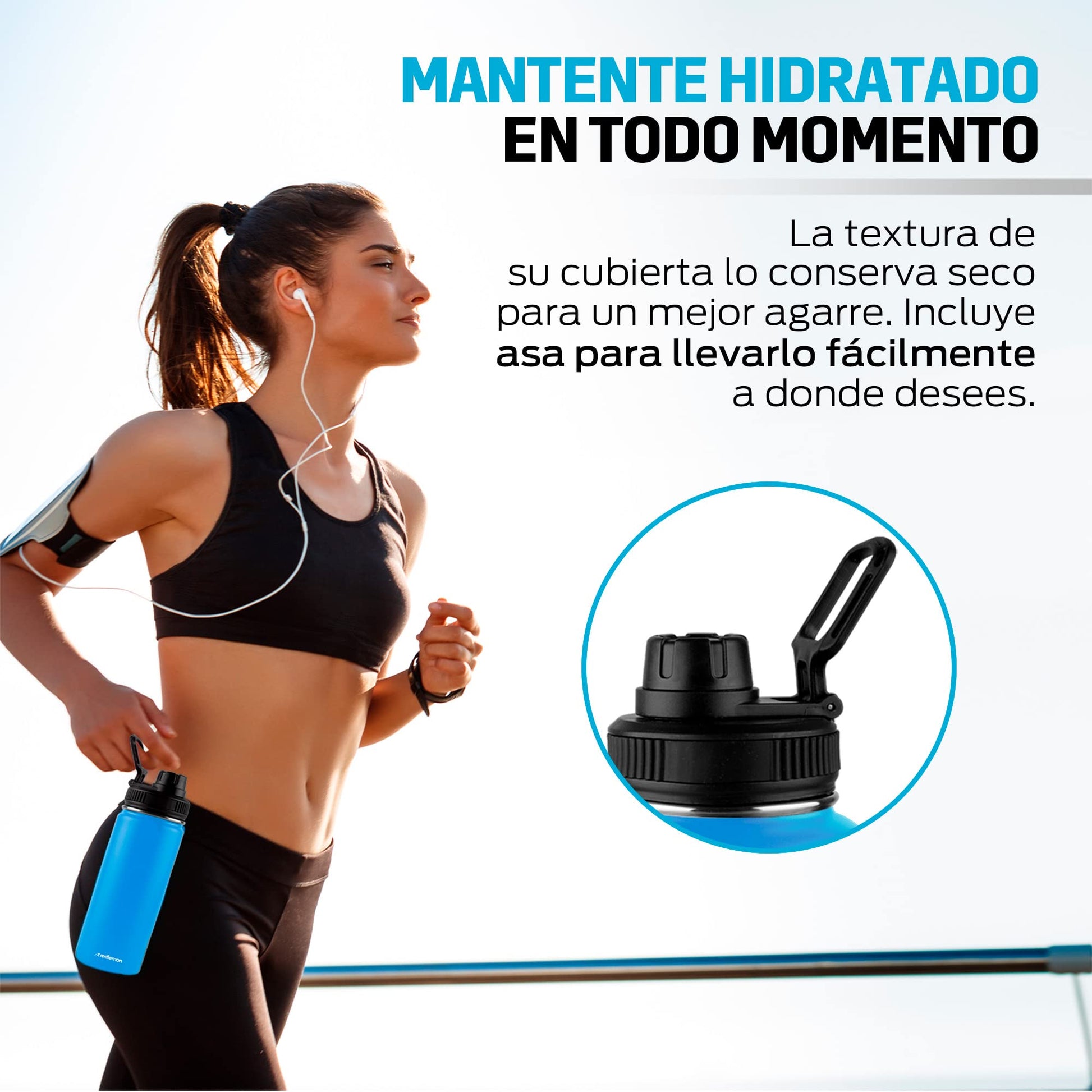 Termo de Acero Inoxidable Redlemon Plateado con Doble Aislamiento Térmico Ecológico y Resistente